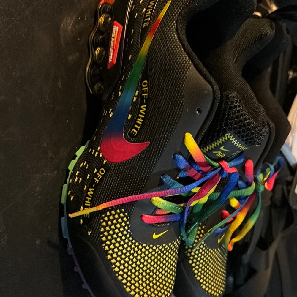 Off-White Nike Air Max Black Rainbow Sneakers